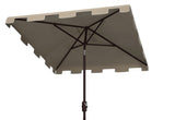 Safavieh Zimmerman 7.5' Square Umbrella in Beige and White PAT8400C 889048710993