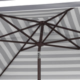 Safavieh Elsa 7.5' Square Umbrella in Black and White PAT8403A 889048711013