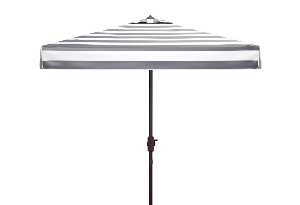 Safavieh Elsa 7.5' Square Umbrella in Black and White PAT8403A 889048711013