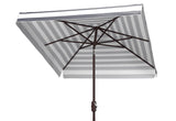 Safavieh Elsa 7.5' Square Umbrella in Black and White PAT8403A 889048711013