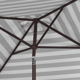 Safavieh Iris 7.5' Square Umbrella in Black and White PAT8404A 889048711037