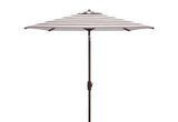 Safavieh Iris 7.5' Square Umbrella in Grey and White PAT8404D 889048711051