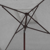 Safavieh Elegant 7.5' Square Umbrella in White and Black PAT8406E 889048711082