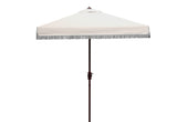 Safavieh Milan 7.5'Square Umbrella in White PAT8408C 889048711112