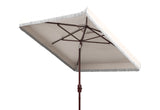 Safavieh Milan 7.5'Square Umbrella in White PAT8408C 889048711112