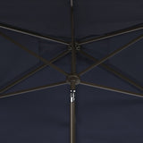 Safavieh Venice 7.5'Square Umbrella in Navy and White PAT8410A 889048711150