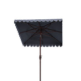 Safavieh Venice 7.5'Square Umbrella in Navy and White PAT8410A 889048711150