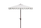 Safavieh Venice 7.5'Square Umbrella in White and Black PAT8410E 889048711167