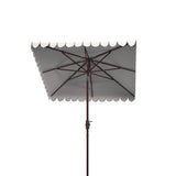 Safavieh Venice 7.5'Square Umbrella in White and Black PAT8410E 889048711167