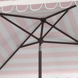 Safavieh Vienna 7.5'Square Umbrella in Grey and White PAT8411B 889048711174