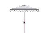 Safavieh Vienna 7.5'Square Umbrella in Black and White PAT8411D 889048711198