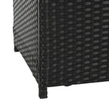 Safavieh Cosima Storage Box 53" 13 Gallon Outdoor Black PE Ratan Wood Steel PAT9002A 889048306165