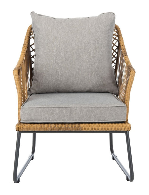 Safavieh Jensen 3Pc Lounge Set in Natural and Grey PAT9008A 889048729803