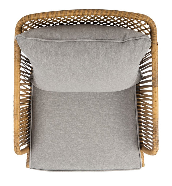 Safavieh Jensen 3Pc Lounge Set in Natural and Grey PAT9008A 889048729803