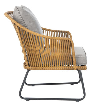 Safavieh Jensen 3Pc Lounge Set in Natural and Grey PAT9008A 889048729803