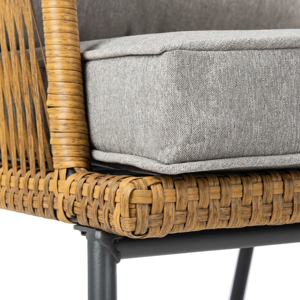 Safavieh Jensen 3Pc Lounge Set in Natural and Grey PAT9008A 889048729803