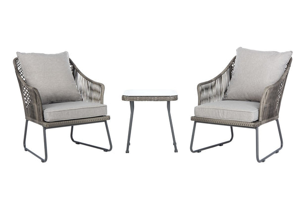 Safavieh Jensen 3Pc Lounge Set in Grey and Grey PAT9008B 889048729810
