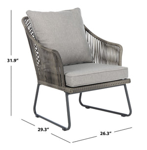 Safavieh Jensen 3Pc Lounge Set in Grey and Grey PAT9008B 889048729810