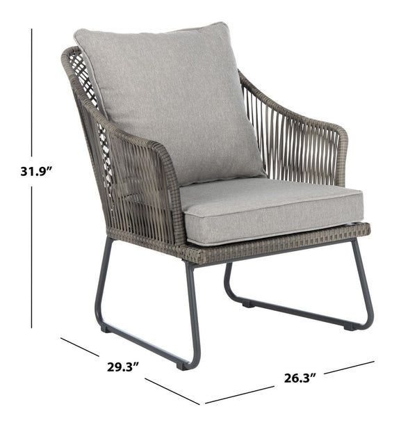 Safavieh Jensen 3Pc Lounge Set in Grey and Grey PAT9008B 889048729810