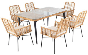 Safavieh Beson 7 Piece Dining Set PAT9010C-3BX