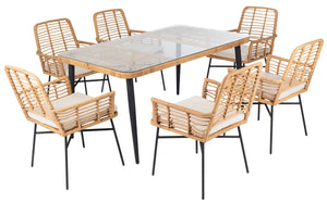 Safavieh Beson 7 Piece Dining Set PAT9010C-3BX
