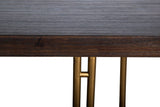 VIG Furniture Modrest Patty - Mid-century Acacia & Brass Console Table VGNXNYORA-ACA-CONS