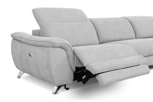 VIG Furniture Divani Casa Paul - Contemporary Grey Fabric Loveseat w/ Electric Recliners VGKNE9156-GRY-3S