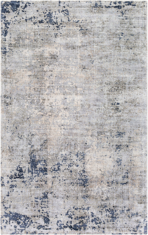 Park Avenue PAV-2300 Modern Viscose Rug PAV2300-81012 Dark Blue, Medium Gray, Camel, Cream, White 100% Viscose 8'10" x 12'
