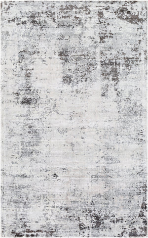 Park Avenue PAV-2301 Modern Viscose Rug PAV2301-81012 Light Gray, White, Medium Gray, Black 100% Viscose 8'10" x 12'