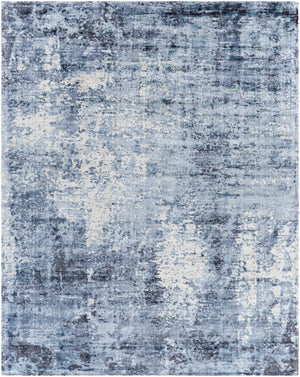 Park Avenue PAV-2302 Modern Viscose Rug PAV2302-810 Navy, Denim, Black, Light Gray, White 100% Viscose 8' x 10'