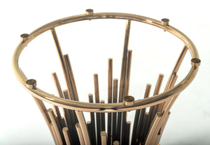 VIG Furniture Modrest Paxton Modern Round Glass & Rosegold Dining Table VGVCT817-RND