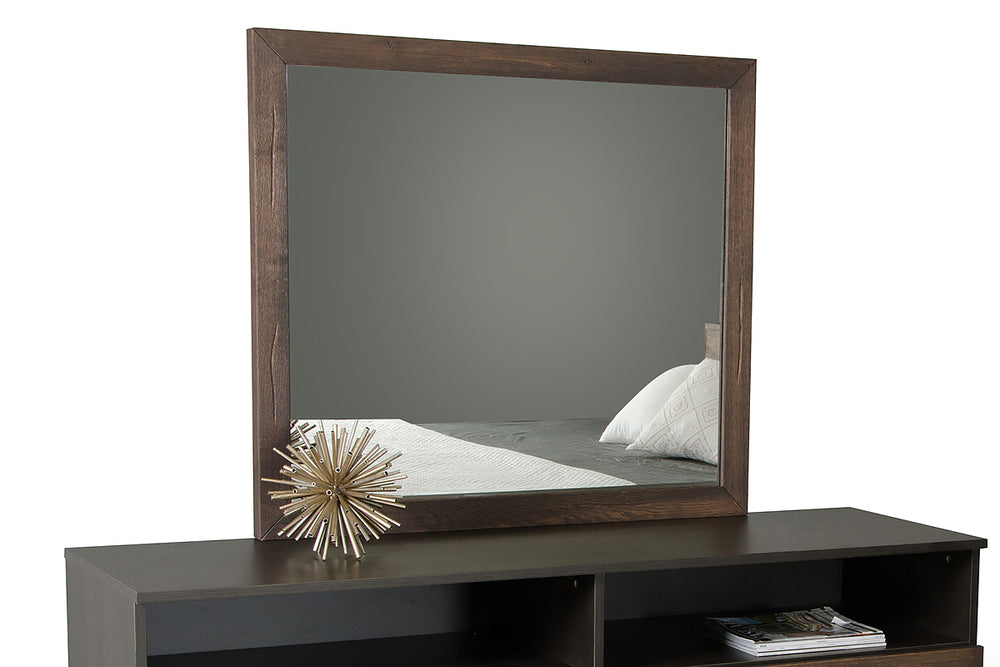 VIG Furniture Modrest Wharton Modern Dark Aged Oak Mirror VGEDPB10006