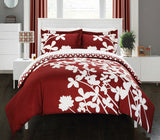 Calla Lily Red King 3pc Duvet Set