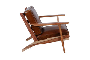 Porter Designs Corvallis Solid Sheesham Wood Modern Accent Chair Natural 02-108-06-0440