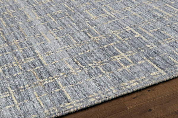 Pasargad Slate Collection Hand-Loomed Silk & Wool Rug PBFE-01 9x12-PASARGAD