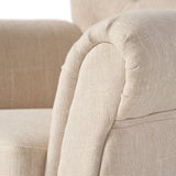 Greggory Tufted Light Beige Fabric Club Chair Noble House