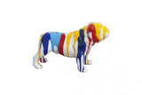 VIG Furniture Modrest White Multi Colored Bulldog Sculpture VGTH-PC-0164 VGTH-PC-0164