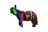 VIG Furniture Modrest Multi Colored Black Elephant Sculpture VGTH-PC-0175 VGTH-PC-0175