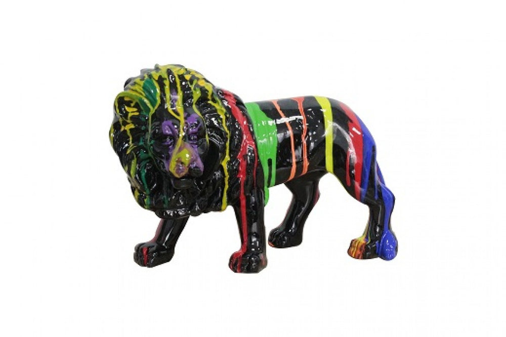 VIG Furniture Modrest Lion Multi Colored Sculpture VGTH-PC-0180 VGTH-PC-0180