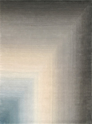 Pasargad Rodeo Collection Hand-Tufted Silver/Ivory Bsilk & Wool Area Rug PCC-02 9X12-PASARGAD