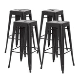 Metropolis Metal Backless Counter Stool - Set of 4