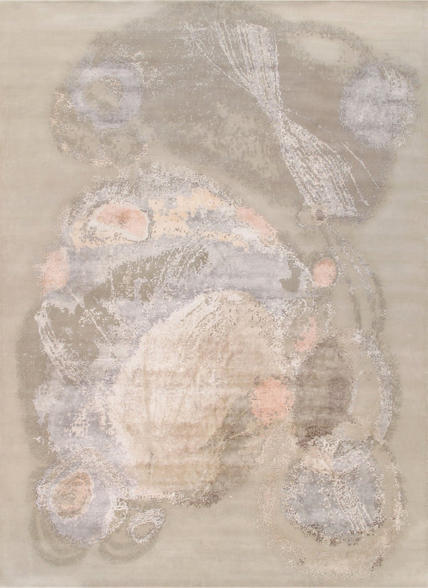 Pasargad Modern Collection Hand-Loomed Silk & Wool Area Rug PCR-1 12X15-PASARGAD