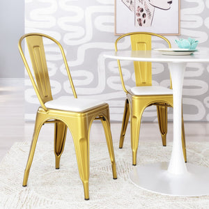 Zuo Modern Elio 100% Leather, Foam Modern Commercial Grade Cushions White 100% Leather, Foam