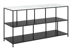 Zuo Modern Singularity Marble, MDF, Iron Modern Commercial Grade Console Table White, Black Marble, MDF, Iron