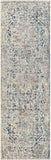 Presidential PDT-2300 Traditional Polyester Rug PDT2300-3310 Pale Blue, Bright Blue, Medium Gray, Peach, Ivory, Butter, Burnt Orange, Lime, Charcoal 100% Polyester 3'3" x 10'