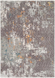 Presidential PDT-2302 Modern Polyester Rug PDT2302-9131 Charcoal, Medium Gray, Pale Blue, Burnt Orange, Peach, Ivory, Butter, Bright Blue, Lime 100% Polyester 8'10" x 12'10"