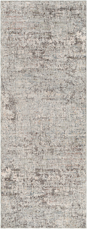 Presidential PDT-2303 Modern Polyester Rug PDT2303-338 Pale Blue, Medium Gray, Butter, Charcoal, Ivory, Bright Blue, Lime, Peach, Burnt Orange 100% Polyester 3'3" x 8'