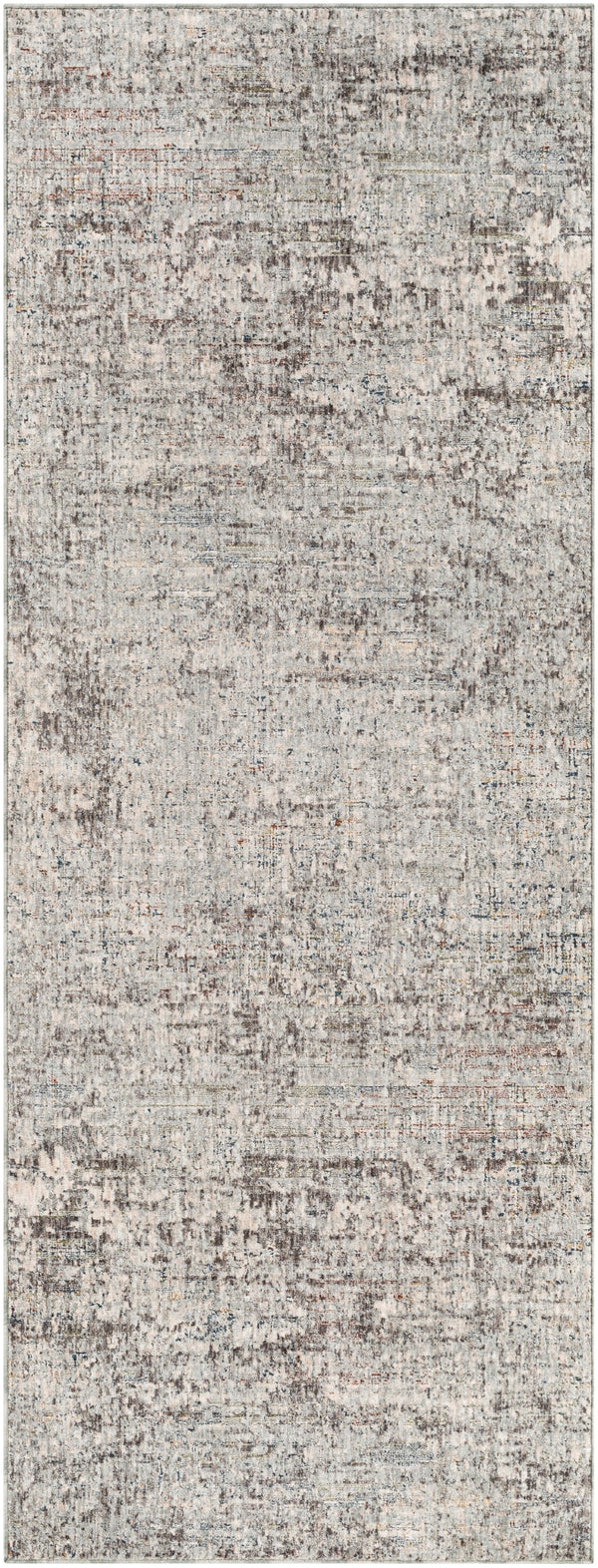 Presidential PDT-2303 Modern Polyester Rug PDT2303-338 Pale Blue, Medium Gray, Butter, Charcoal, Ivory, Bright Blue, Lime, Peach, Burnt Orange 100% Polyester 3'3" x 8'