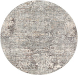 Presidential PDT-2303 Modern Polyester Rug PDT2303-710RD Pale Blue, Medium Gray, Butter, Charcoal, Ivory, Bright Blue, Lime, Peach, Burnt Orange 100% Polyester 7'10" Round