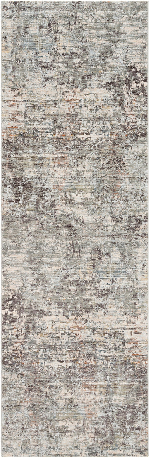 Presidential PDT-2304 Modern Polyester Rug PDT2304-3310 Medium Gray, Charcoal, Ivory, Butter, Pale Blue, Bright Blue, Lime, Peach, Burnt Orange 100% Polyester 3'3" x 10'